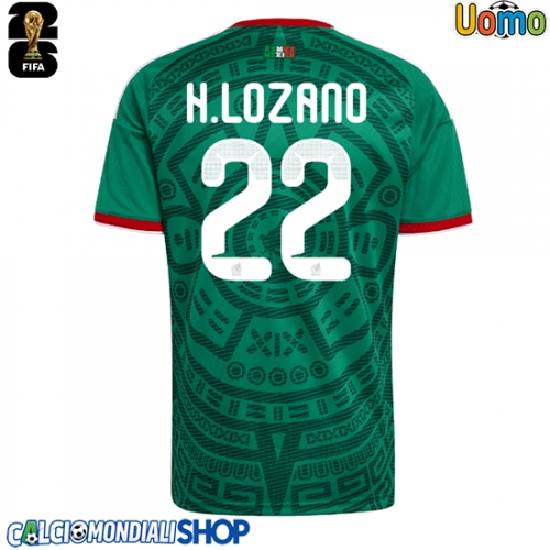 Maglie da calcio Messico Hirving Lozano #22 Prima Maglia Mondiali 2026  Manica Corta
